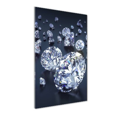 Cuadro de vidrio templado 4mm para pared vertical Diamantes
