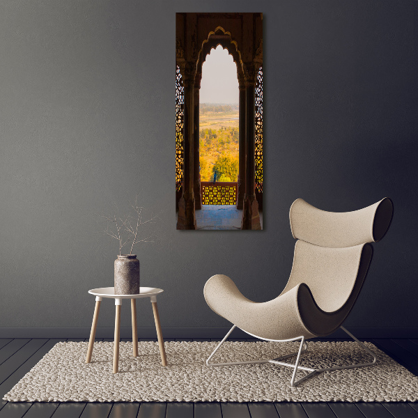 Fotocuadro de cristal elegante para hogar vertical Fuerte de Agra, India