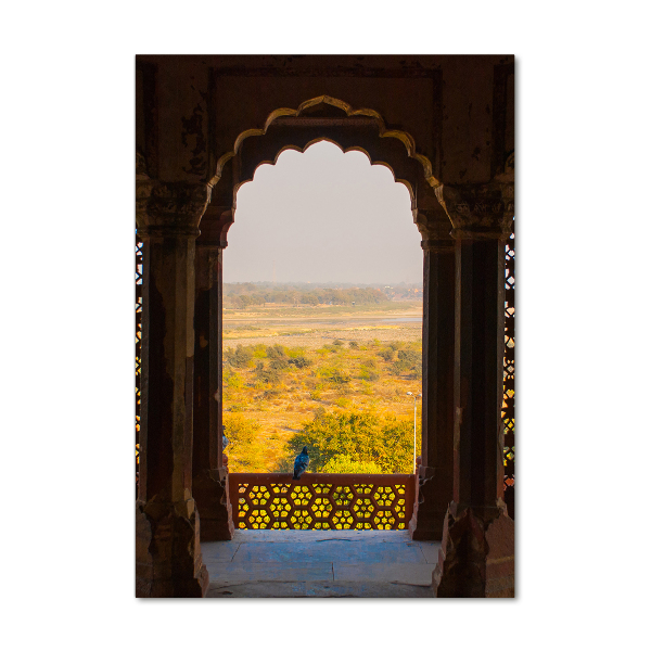 Fotocuadro de cristal elegante para hogar vertical Fuerte de Agra, India