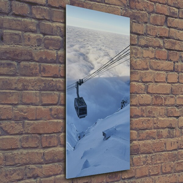 Cuadro decorativo en cristal con canto pulido vertical Montaña rusa