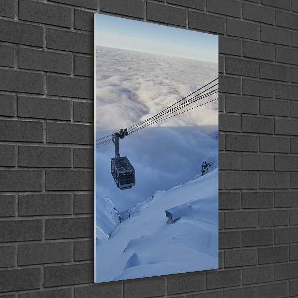 Cuadro decorativo en cristal con canto pulido vertical Montaña rusa