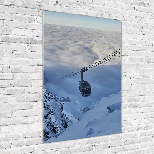 Cuadro decorativo en cristal con canto pulido vertical Montaña rusa