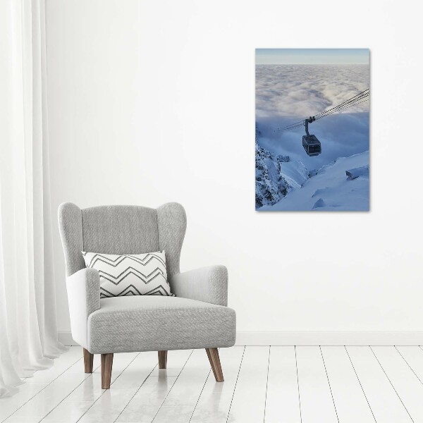 Cuadro decorativo en cristal con canto pulido vertical Montaña rusa