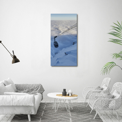 Cuadro decorativo en cristal con canto pulido vertical Montaña rusa