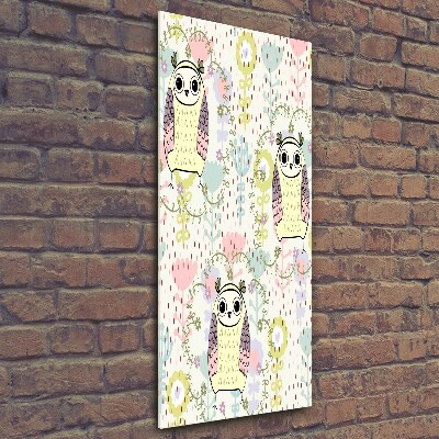 Nowoczesny foto obraz na ścianę pionowy Sowy