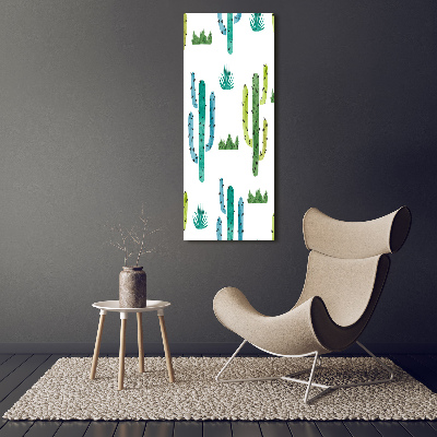 Cuadro de vidrio templado 4mm para pared vertical Cactus