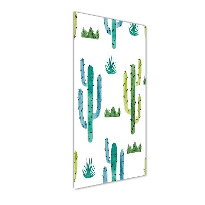 Cuadro de vidrio templado 4mm para pared vertical Cactus