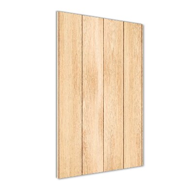 Cuadro de cristal moderno efecto brillo vertical Fondo de madera