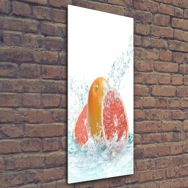 Fotocuadro de cristal elegante para hogar vertical Pomelos