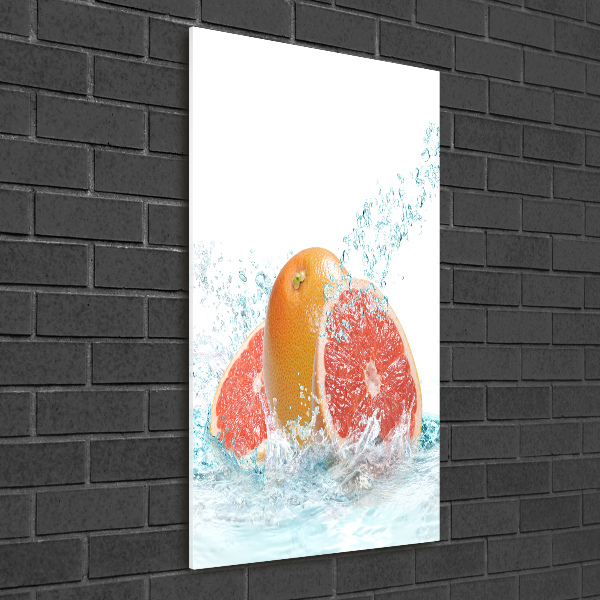 Fotocuadro de cristal elegante para hogar vertical Pomelos