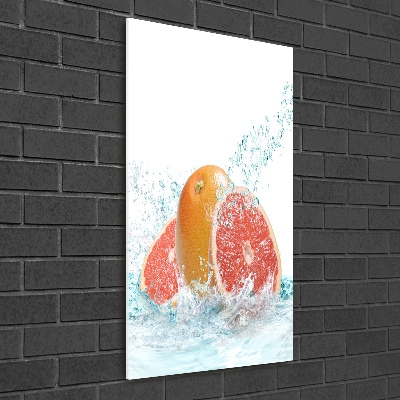 Fotocuadro de cristal elegante para hogar vertical Pomelos