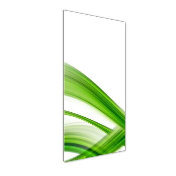 Cuadro decorativo en cristal con canto pulido vertical Onda abstracta