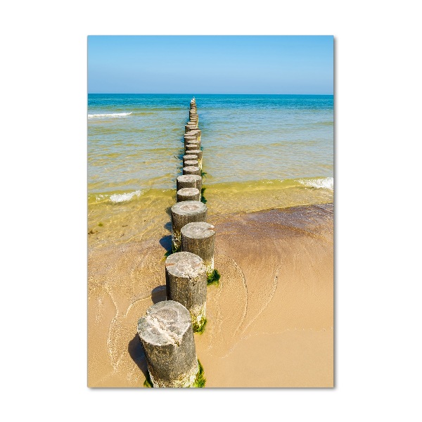 Fotocuadro de cristal elegante para hogar vertical Rompeolas