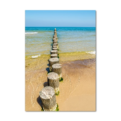 Fotocuadro de cristal elegante para hogar vertical Rompeolas