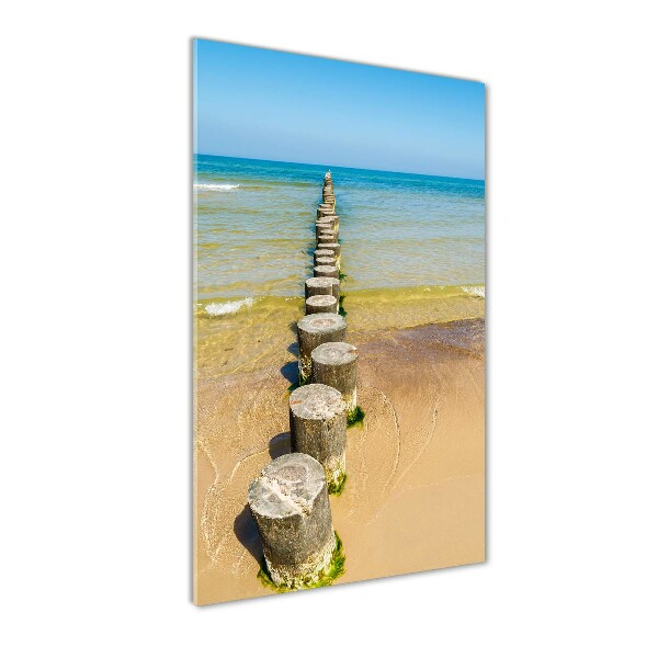 Fotocuadro de cristal elegante para hogar vertical Rompeolas