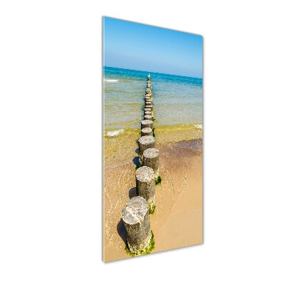 Fotocuadro de cristal elegante para hogar vertical Rompeolas