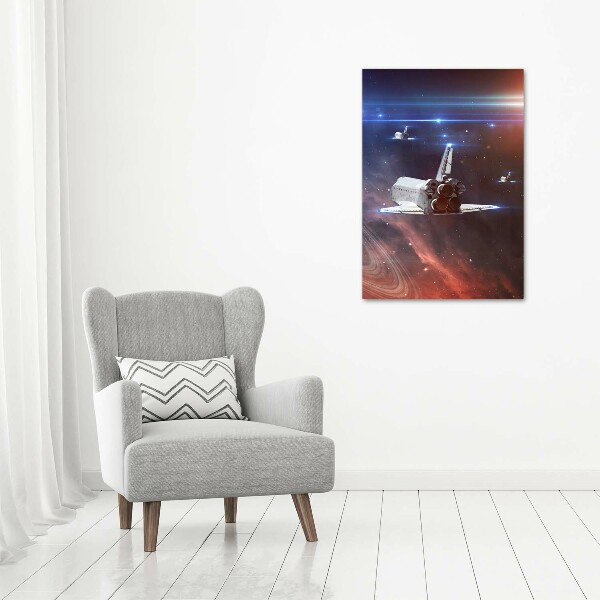 Cuadro de cristal moderno efecto brillo vertical Astronave