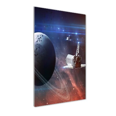Cuadro de cristal moderno efecto brillo vertical Astronave