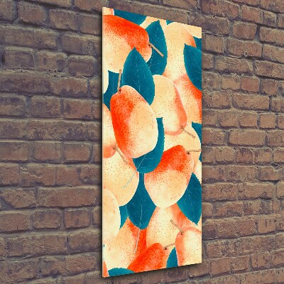 Cuadro de vidrio templado 4mm para pared vertical Peras