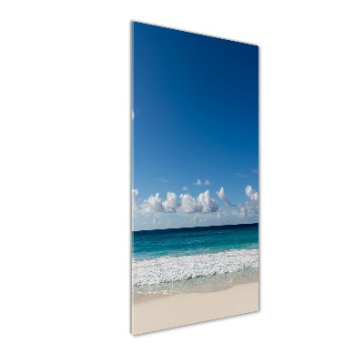Cuadro de vidrio templado 4mm para pared vertical Playa tropical