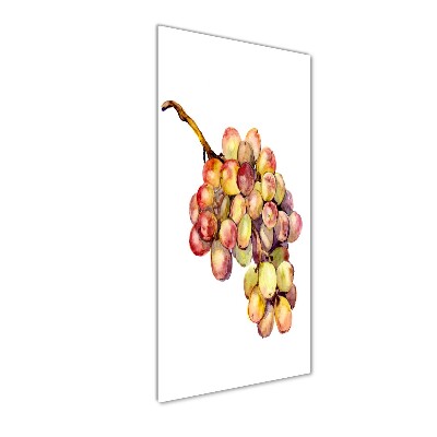 Cuadro decorativo en cristal con canto pulido vertical Uvas