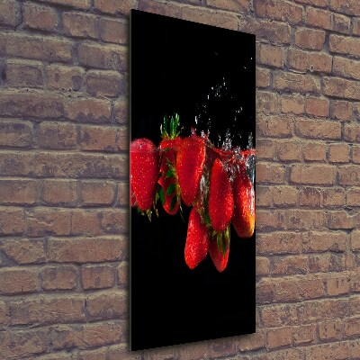 Cuadro de vidrio templado 4mm para pared vertical Fresas en agua