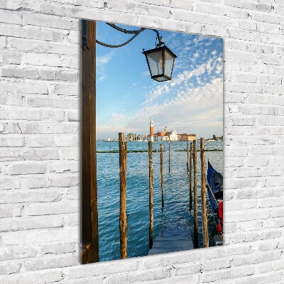 Cuadro decorativo en cristal con canto pulido vertical Venecia, Italia