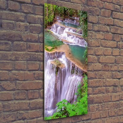 Cuadro de cristal moderno efecto brillo vertical Cascada