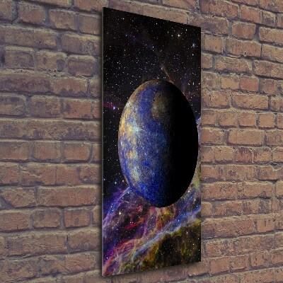 Cuadro decorativo en cristal con canto pulido vertical Mercurio