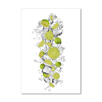 Cuadro decorativo en cristal con canto pulido vertical Limas