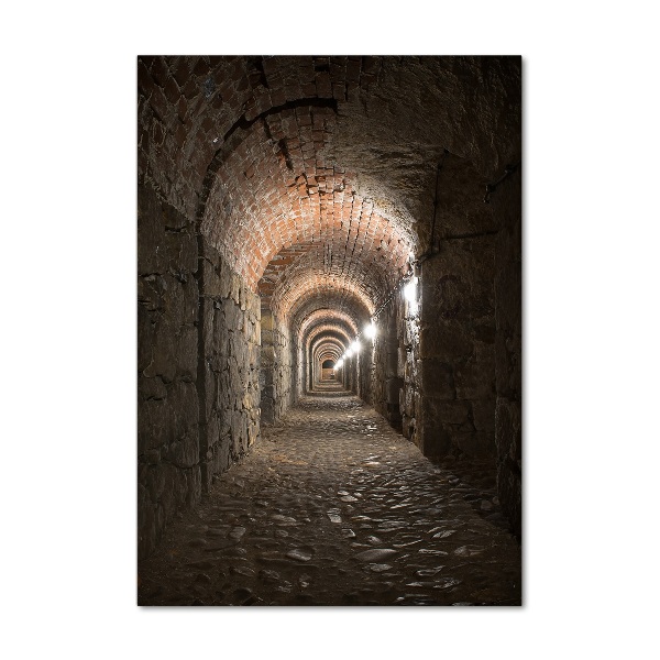 Cuadro decorativo en cristal con canto pulido vertical Bodegas