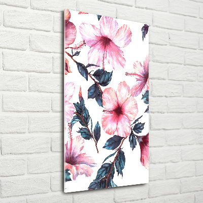 Foto-obraz szkło hartowane pionowy Hibiskus