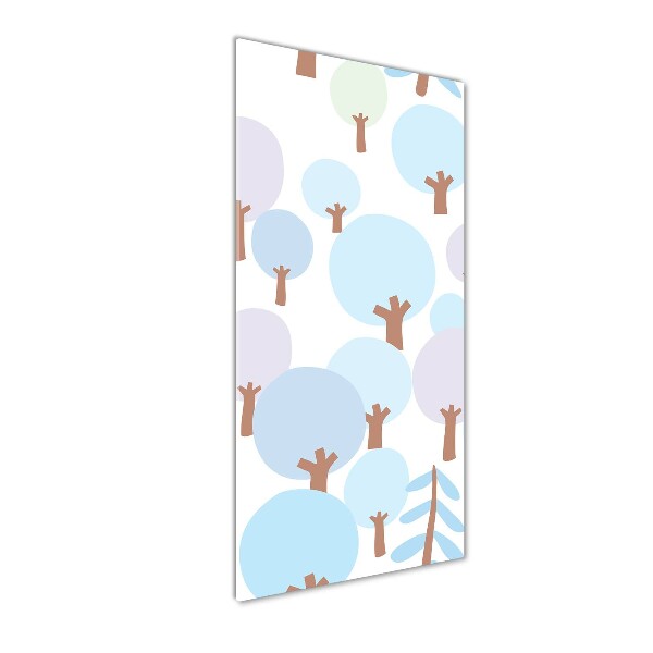 Fotocuadro de cristal elegante para hogar vertical Árboles