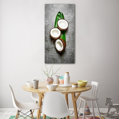 Cuadro decorativo en cristal con canto pulido vertical Coco en una hoja
