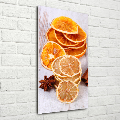 Fotocuadro de cristal elegante para hogar vertical El olor de la Navidad