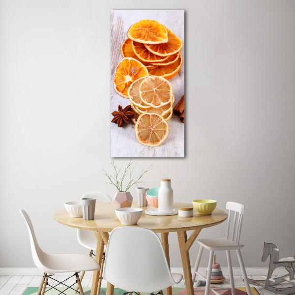 Fotocuadro de cristal elegante para hogar vertical El olor de la Navidad