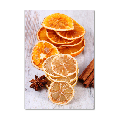 Fotocuadro de cristal elegante para hogar vertical El olor de la Navidad