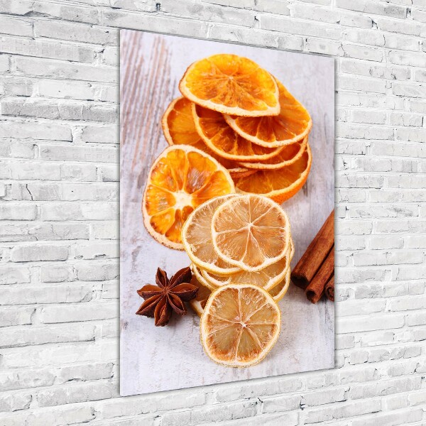 Fotocuadro de cristal elegante para hogar vertical El olor de la Navidad