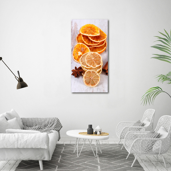 Fotocuadro de cristal elegante para hogar vertical El olor de la Navidad