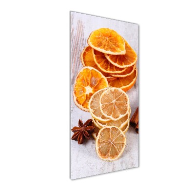 Fotocuadro de cristal elegante para hogar vertical El olor de la Navidad