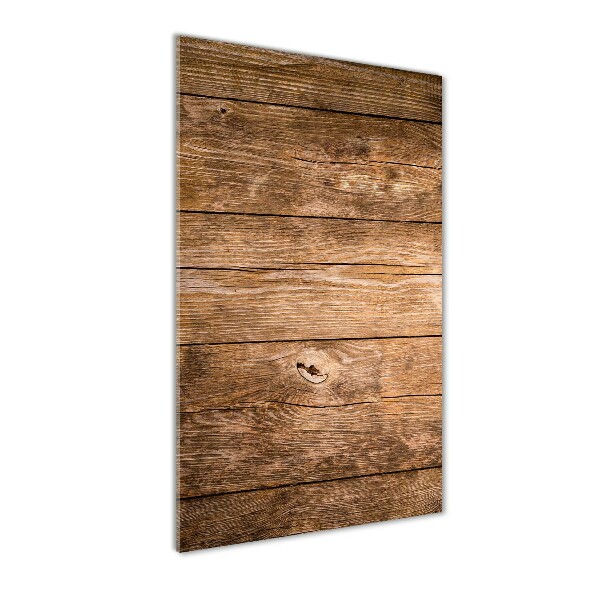 Fotocuadro de cristal elegante para hogar vertical Fondo de madera