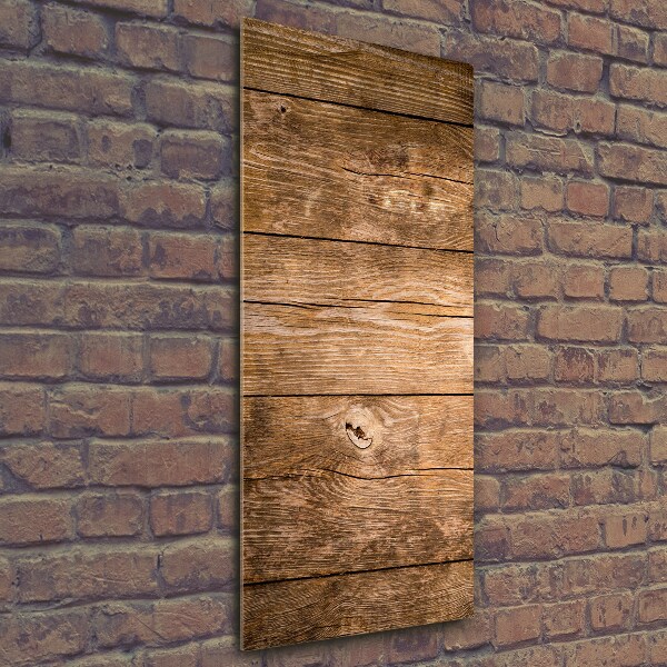 Fotocuadro de cristal elegante para hogar vertical Fondo de madera