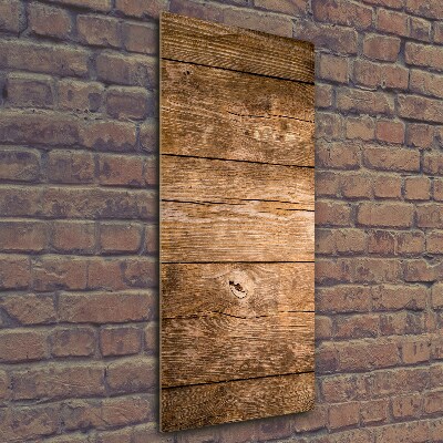 Fotocuadro de cristal elegante para hogar vertical Fondo de madera