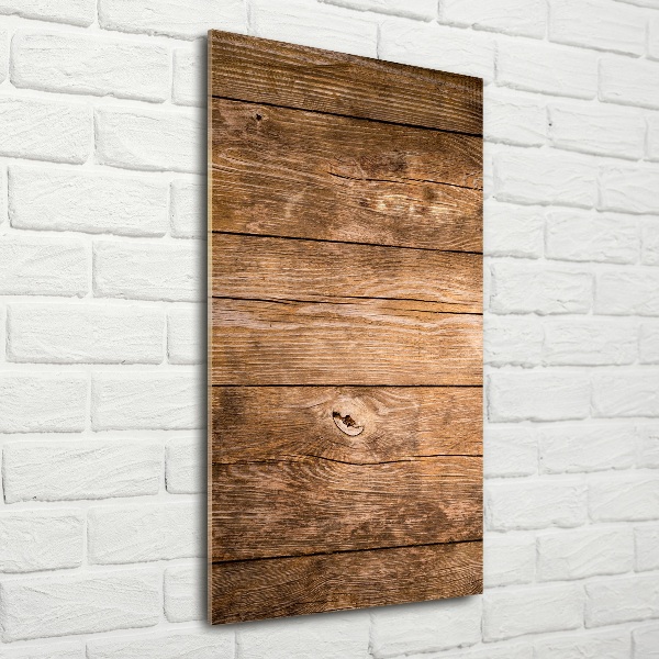 Fotocuadro de cristal elegante para hogar vertical Fondo de madera