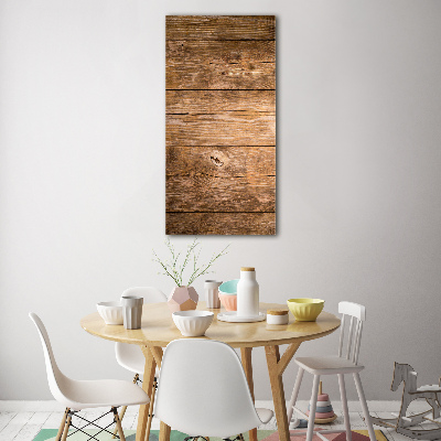 Fotocuadro de cristal elegante para hogar vertical Fondo de madera