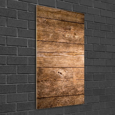 Fotocuadro de cristal elegante para hogar vertical Fondo de madera