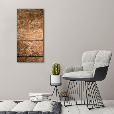 Fotocuadro de cristal elegante para hogar vertical Fondo de madera