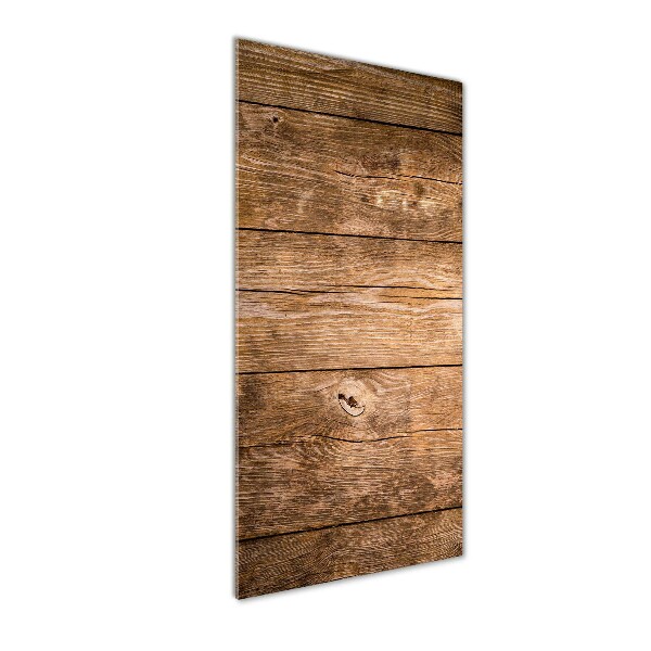 Fotocuadro de cristal elegante para hogar vertical Fondo de madera