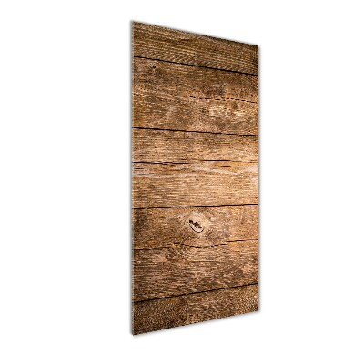 Fotocuadro de cristal elegante para hogar vertical Fondo de madera