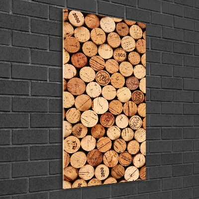 Fotocuadro de cristal elegante para hogar vertical corchos de vino
